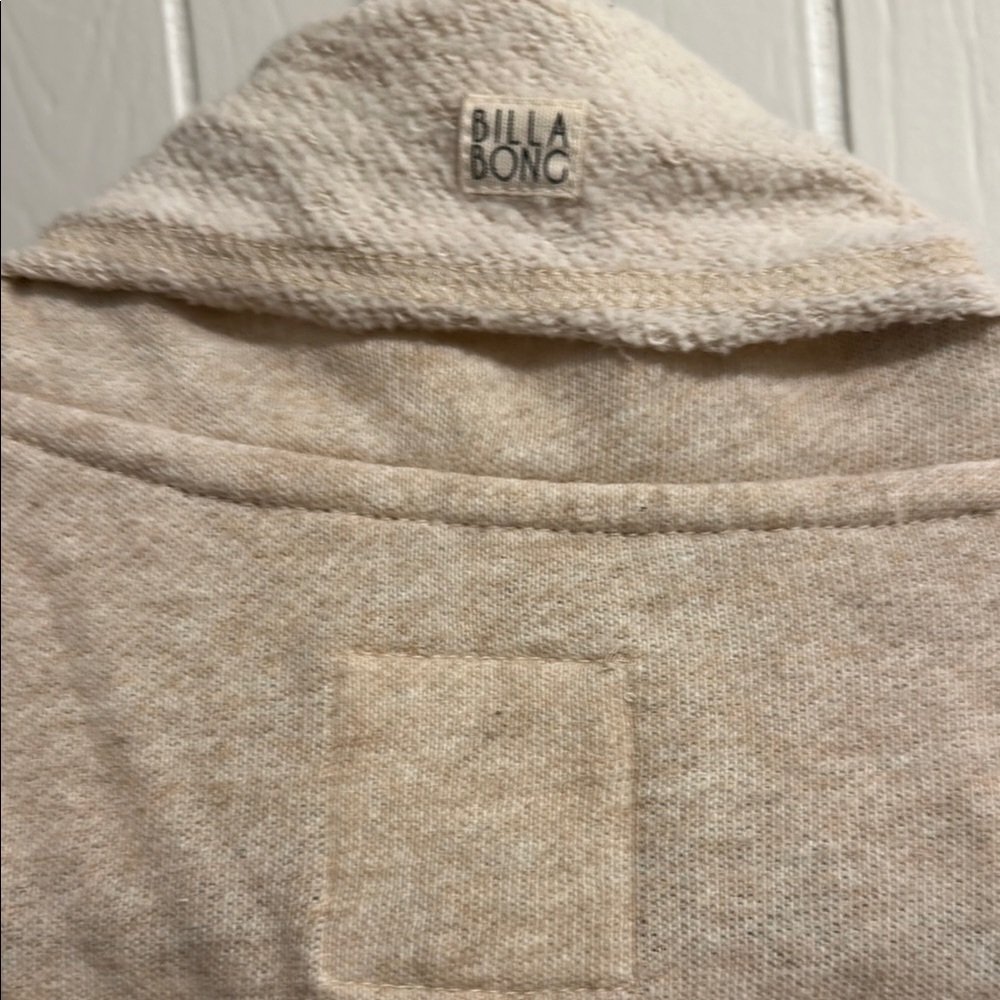Billabong Cream Cardigan Asymmetrical Waterfall Knit - Picture 11 of 14